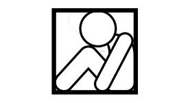 Person inside a small box